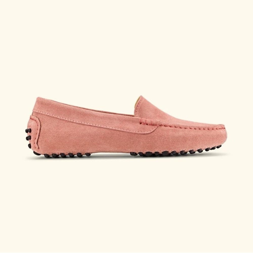 M.GEMI THE FELIZE SUEDE DRIVER IN PALE BLUSH